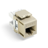 Leviton 1-Port Mod Jack 110 8W8P Utp, T568A/B Cat6 Quickport, Extreme 6+ Ivory 61110-RI6